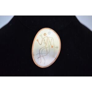 Vintage Signed Los Castillos Sterling Silver Juggler Brooch